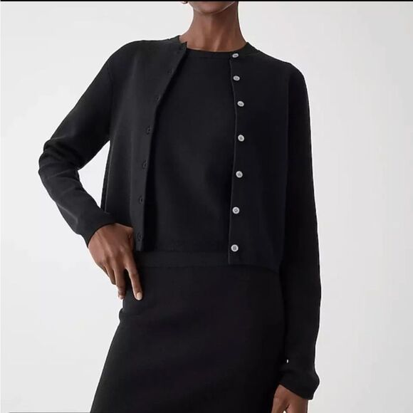 J. Crew Sweaters - J Crew Cardigan Sweater in Tencel Lyocell Womens Large Black